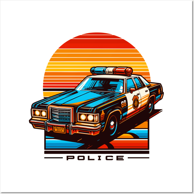 Police car Wall Art by Vehicles-Art